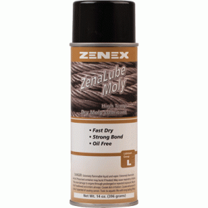 ZENEX ZENALUBE MOLY HIGH TEMP DRY MOLY LUBRICANT